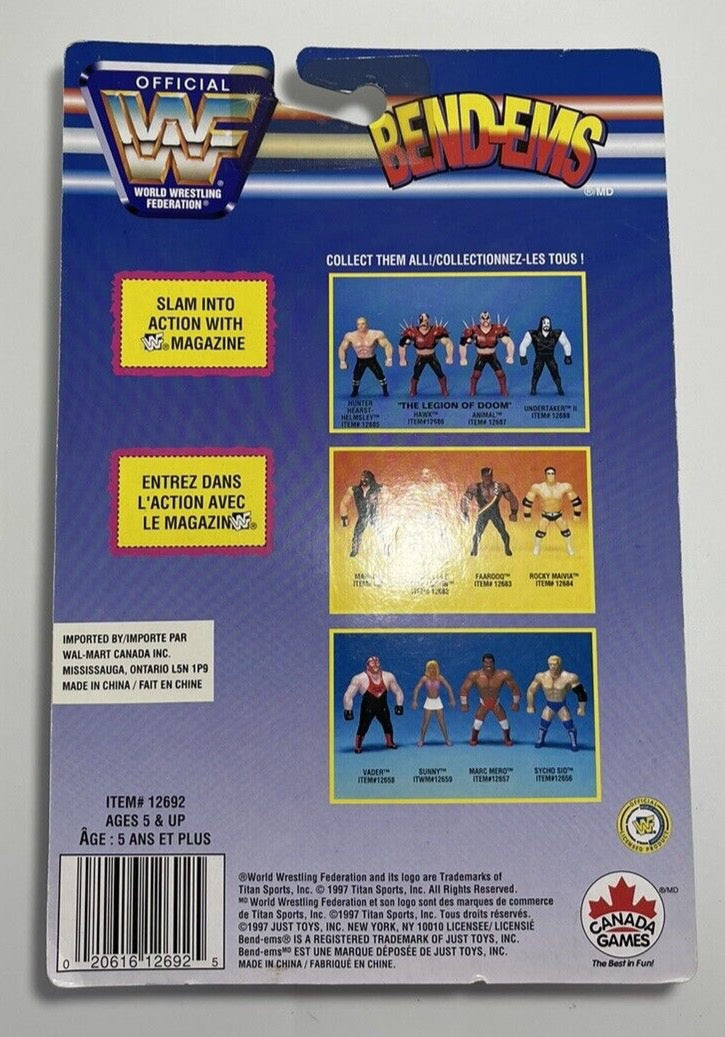 1998 WWF Just Toys Bend-Ems Canadian Series 6 Hunter Hearst-Helmsley