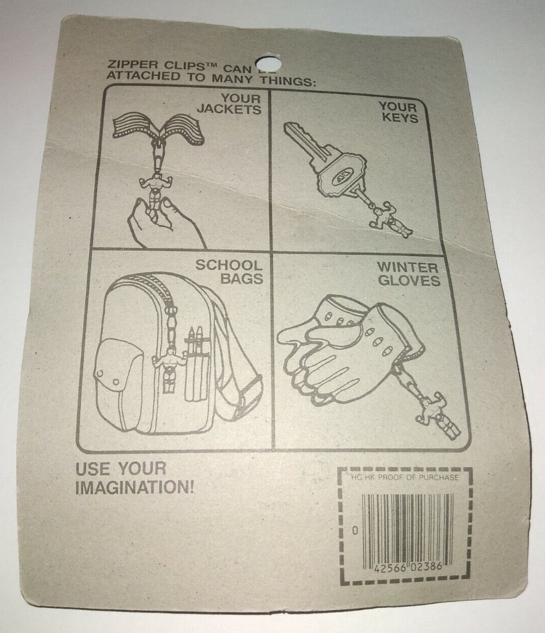 1985 WWF HG Toys Wrestling Superstars Zipper Clip 2-Pak: Big John Studd & Hulk Hogan