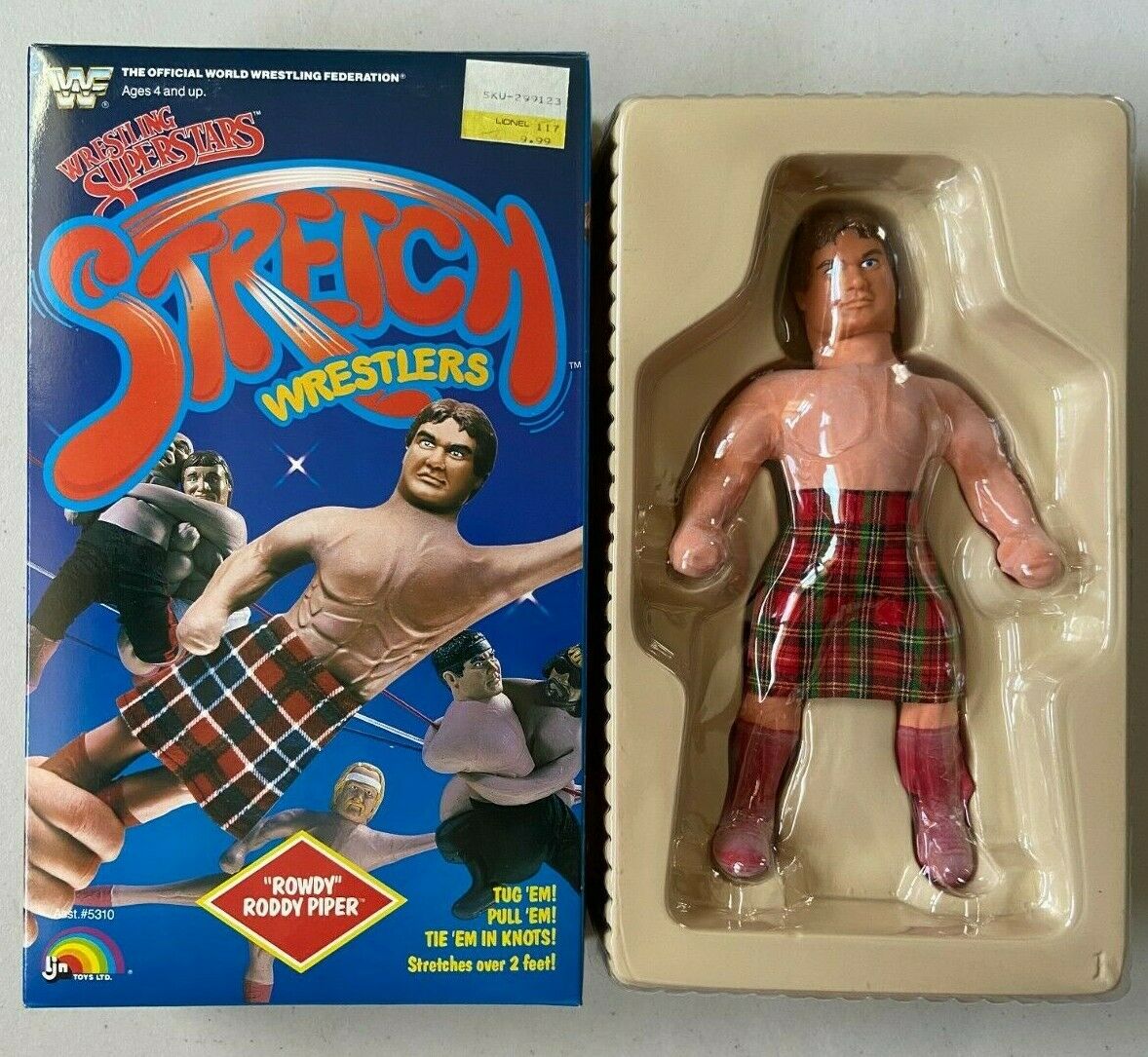 1987 WWF LJN Wrestling Superstars Stretch Wrestlers Rowdy Roddy Piper