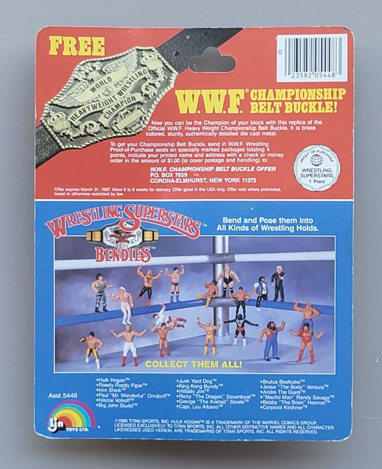 1986 WWF LJN Wrestling Superstars Bendies Jesse "The Body" Ventura