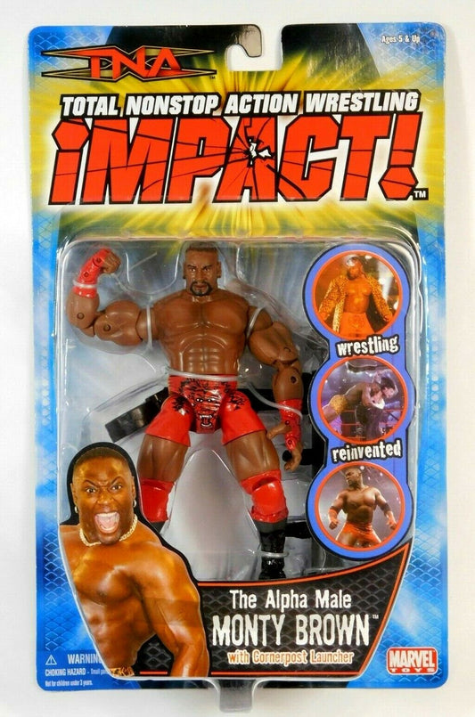 2005 Total Nonstop Action [TNA] Wrestling Impact! Marvel Toys Series 3 "The Alpha Male" Monty Brown