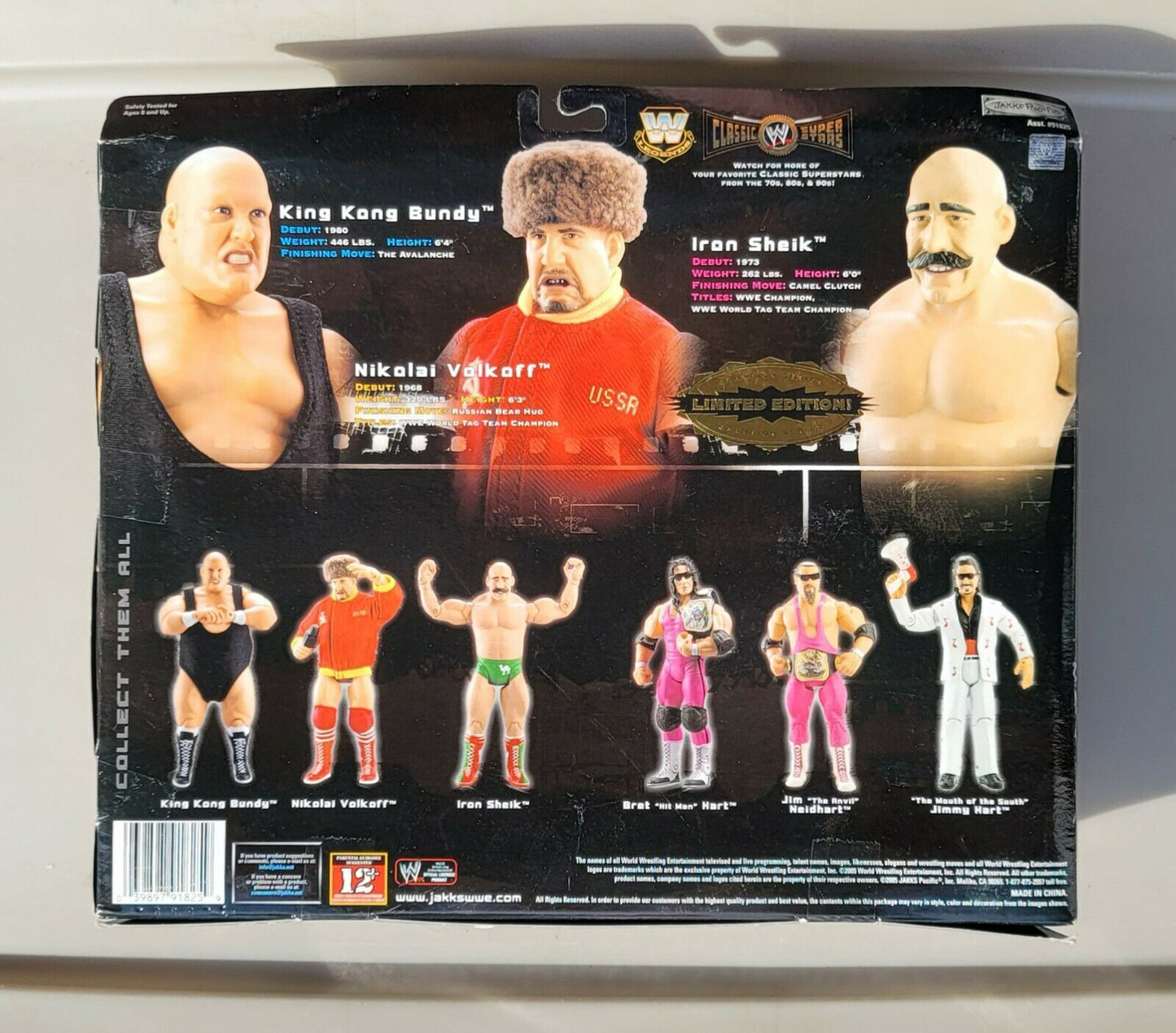 2006 WWE Jakks Pacific Classic Superstars 3-Packs Series 4 Iron Sheik, Nikolai Volkoff & King Kong Bundy