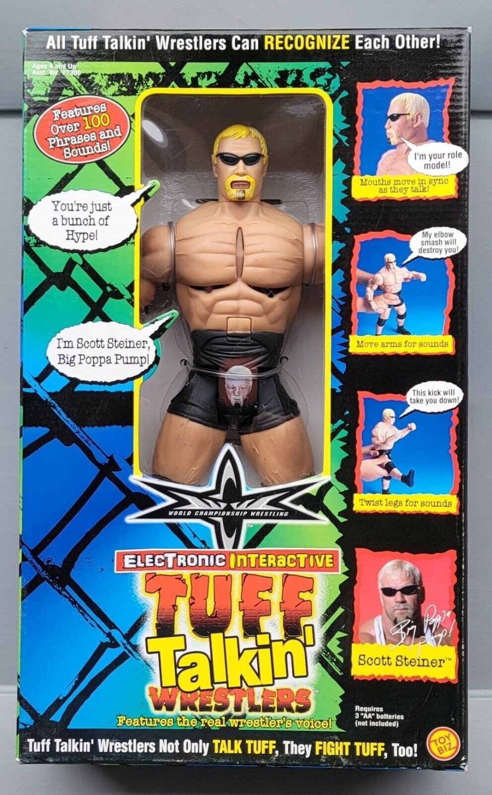 1999 WCW Toy Biz Tuff Talkin' Wrestlers Scott Steiner – Wrestling