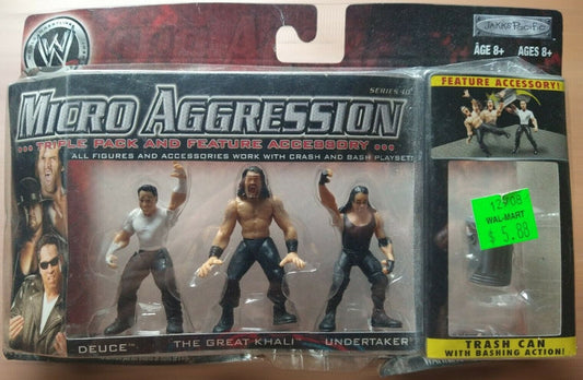 2008 WWE Jakks Pacific Micro Aggression Series 10 Deuce, The Great Khali & Undertaker