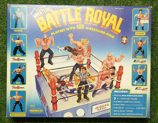 1985 AWA Remco All Star Wrestlers Battle Royal Playset with AWA Wrestling Ring [Version 1]