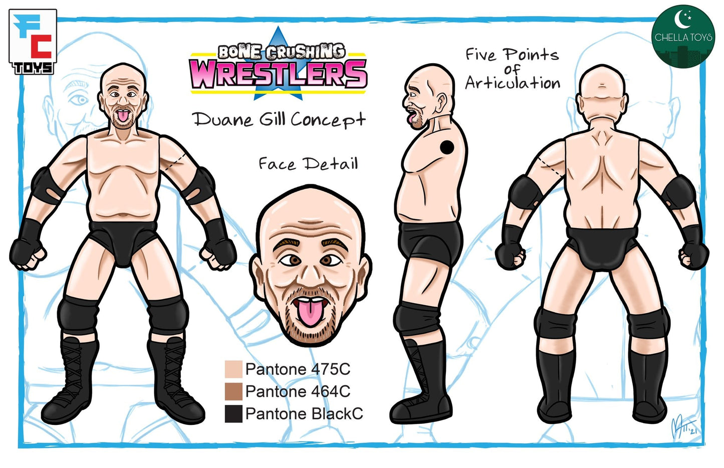 2024 FC Toys Bone Crushing Wrestlers Series 1 Duane Gill