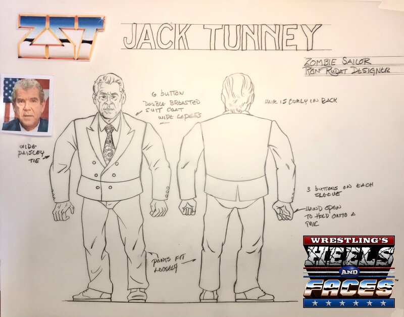 2024 Zombie Sailor's Toys Wrestling's Heels & Faces Series 3 Jack Tunney
