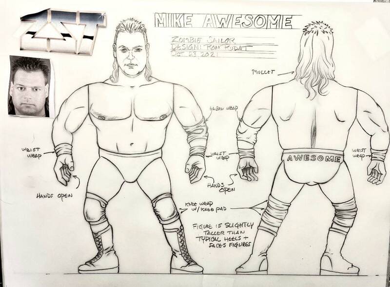 2025 Zombie Sailor's Toys Wrestling's Heels & Faces Series 4 Mike Awesome