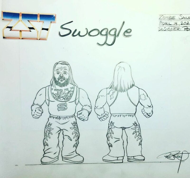 Unreleased Zombie Sailor's Toys Wrestling's Heels & Faces Swoggle