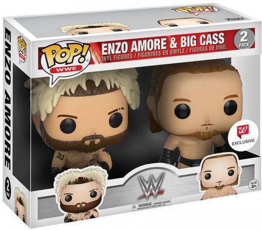 Funko Pop! WWE Enzo store Amore and Big Cass signed