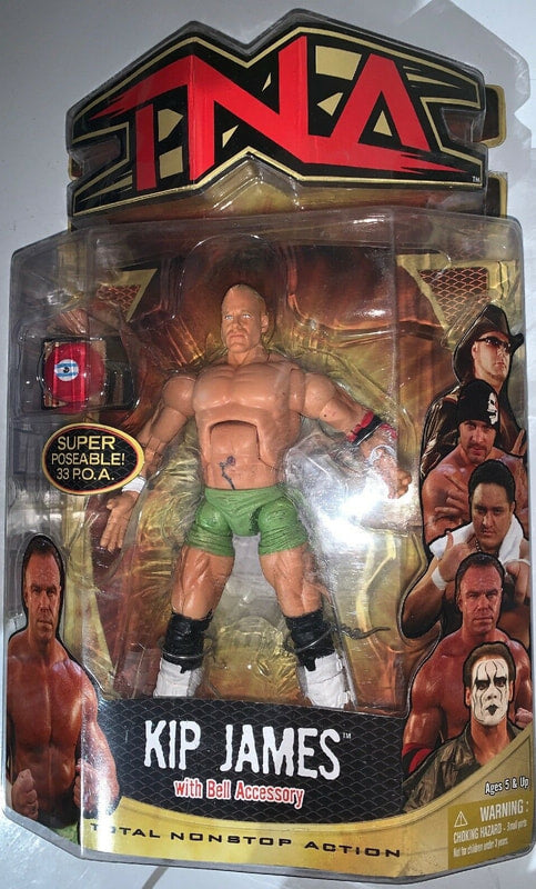 2006 Total Nonstop Action [TNA] Marvel Toys Series 5 Kip James [With Green Trunks]