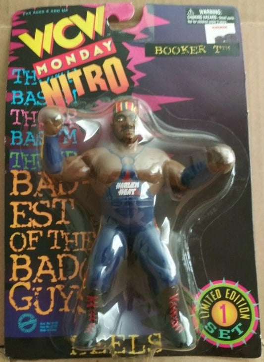 1997 WCW OSFTM Collectible Wrestlers [LJN Style] Limited Edition Set 1 "Heels" Booker T [Blue Gear]