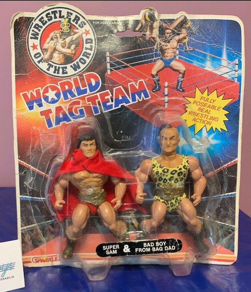 Sparkle Wrestlers of the World Bootleg/Knockoff World Tag Team: Super Sam & Bad Boy from Baghdad