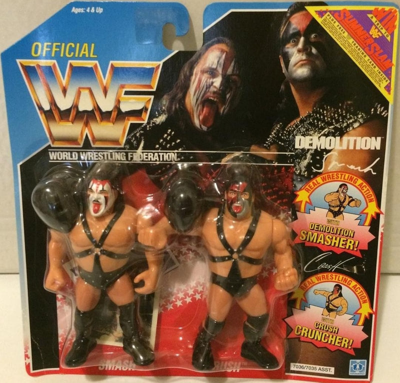 1991 WWF Hasbro Series 2 Demolition: Smash with Demolition Smasher! & Crush with Crush Cruncher!