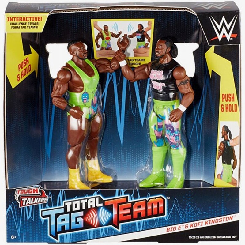 2018 WWE Mattel Tough Talkers: Total Tag Team Series 1 Big E & Kofi Kingston