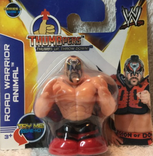 2014 WWE Wicked Cool Toys Thumbpers Series 2 Road Warrior Animal