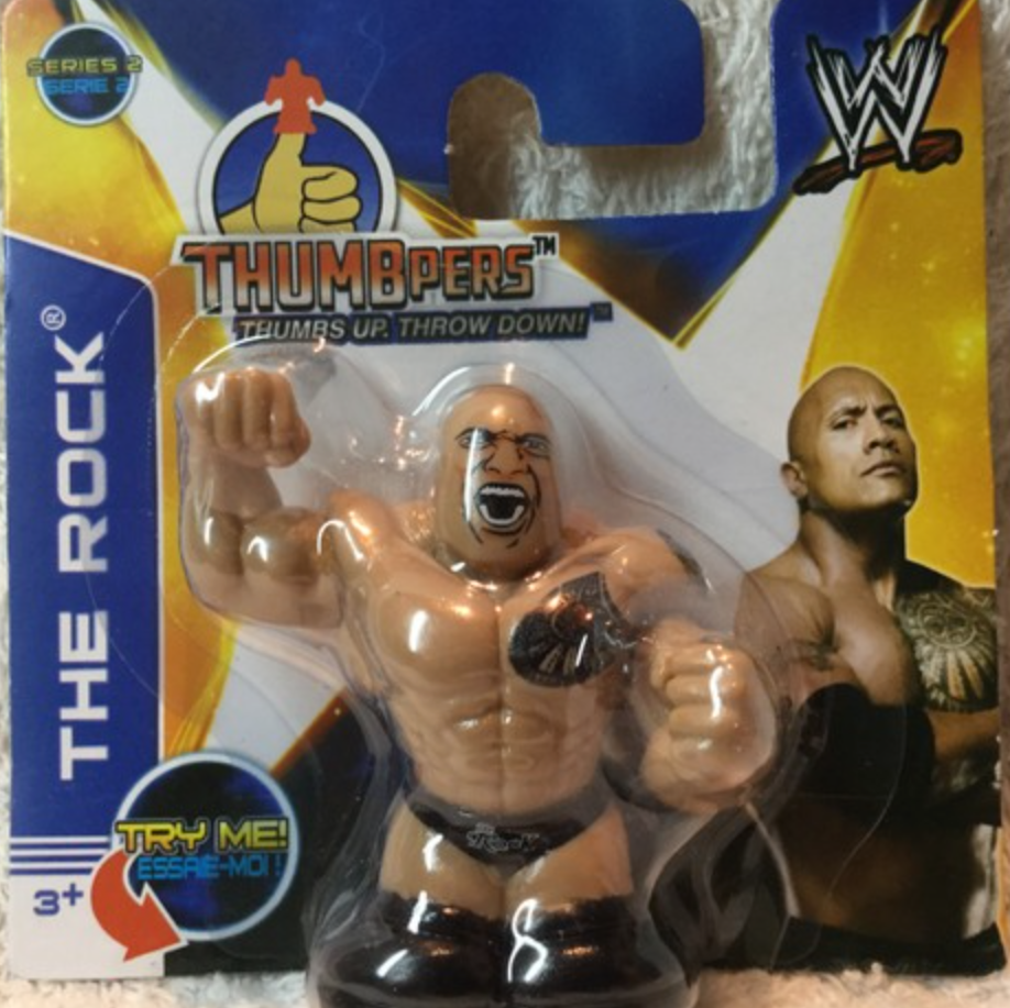 2014 WWE Wicked Cool Toys Thumbpers Series 2 The Rock