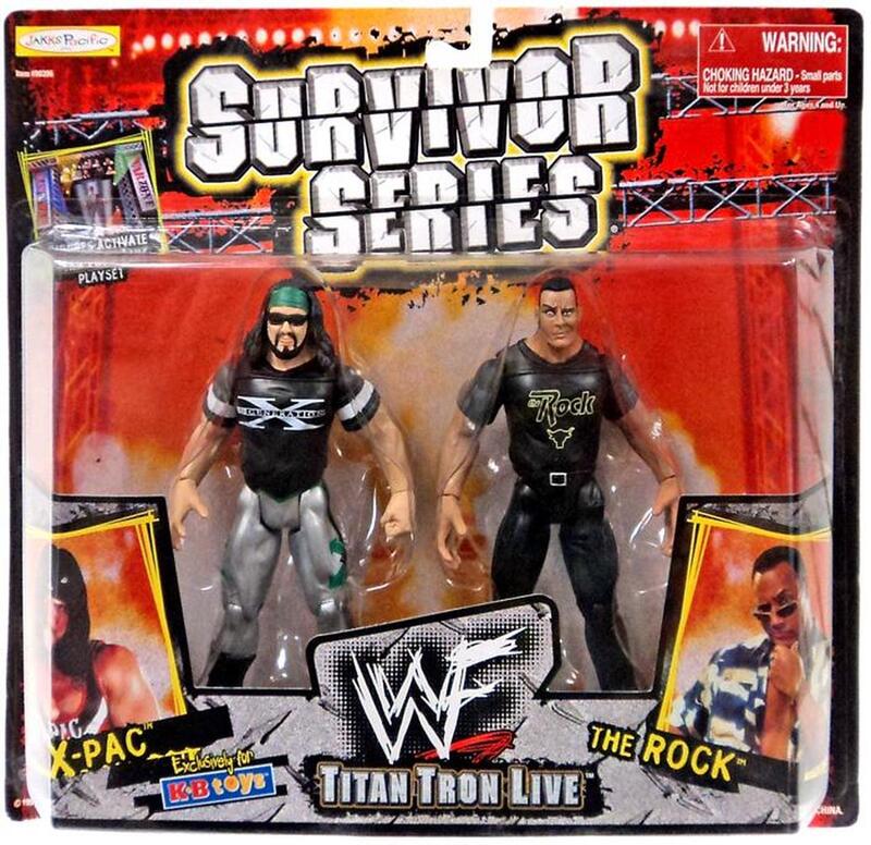 2000 WWF Jakks Pacific Titantron Live KB Toys Exclusive Survivor Series Box Set: X-Pac & The Rock