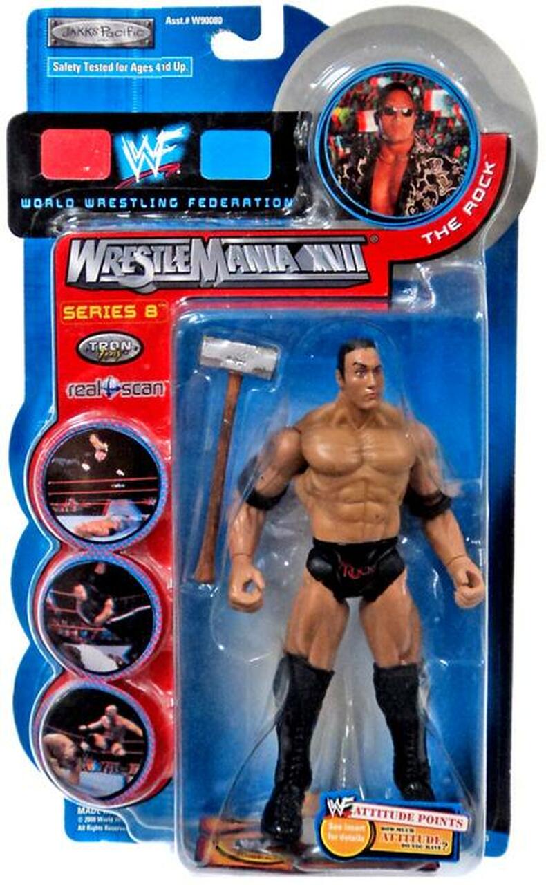2000 WWF Jakks Pacific Titantron Live Series 8 The Rock