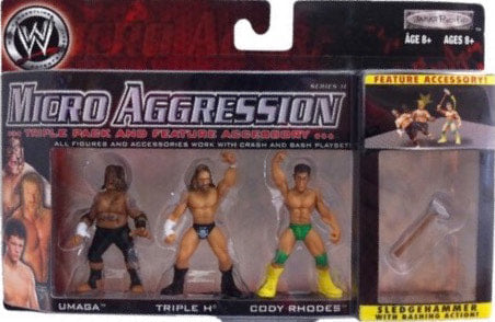 2008 WWE Jakks Pacific Micro Aggression Series 11 Umaga, Triple H & Cody Rhodes