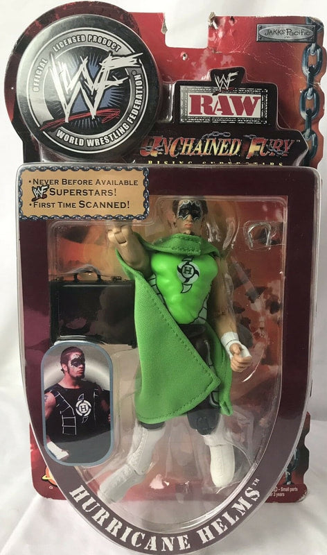 2002 WWF Jakks Pacific Titantron Live Unchained Fury Series 1 Wave 1 Hurricane Helms