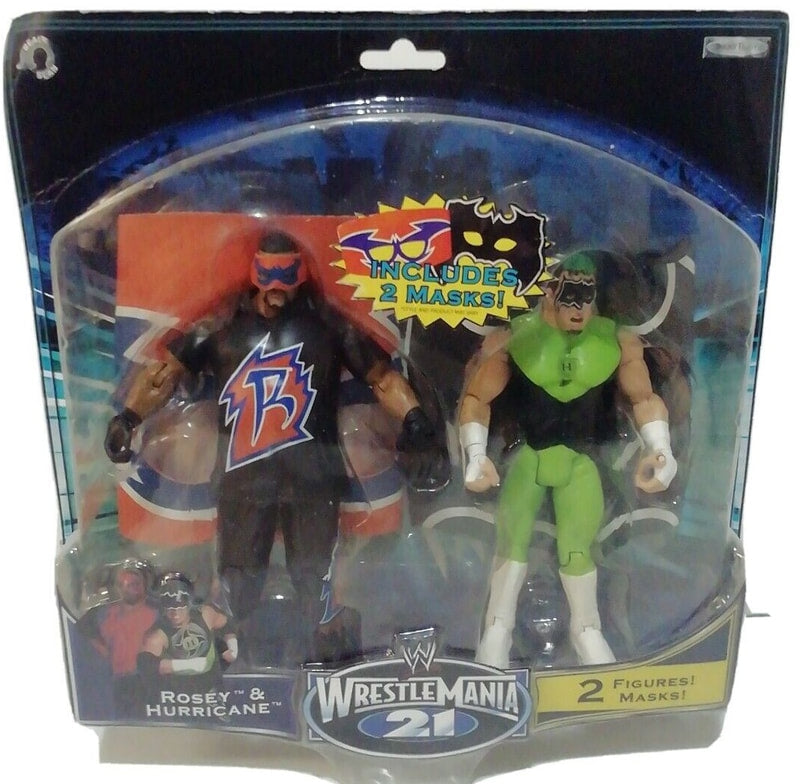 2005 WWE Jakks Pacific Ruthless Aggression UK Exclusive WrestleMania 21 2-Pack: Rosey & Hurricane
