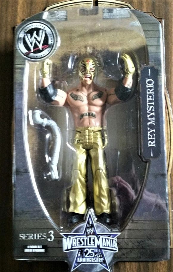 2009 WWE Jakks Pacific Ruthless Aggression WrestleMania 25th Anniversary Series 3 Rey Mysterio