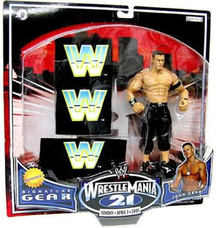 2005 WWE Jakks Pacific Ruthless Aggression WrestleMania 21 Signature Gear Series 1 John Cena