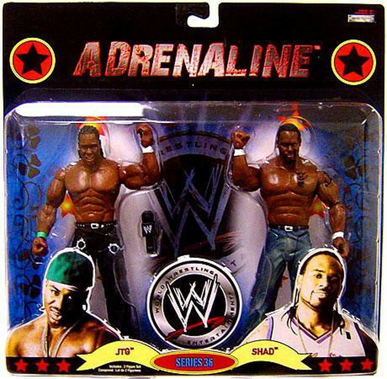 2009 WWE Jakks Pacific Adrenaline Series 36 JTG & Shad – Wrestling 