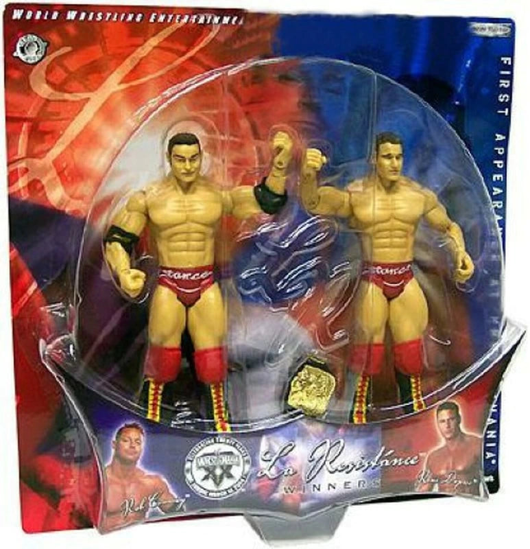 2004 WWE Jakks Pacific Ruthless Aggression WrestleMania XX "First Appearance" La Resistance: Rob Conway & Rene Dupree