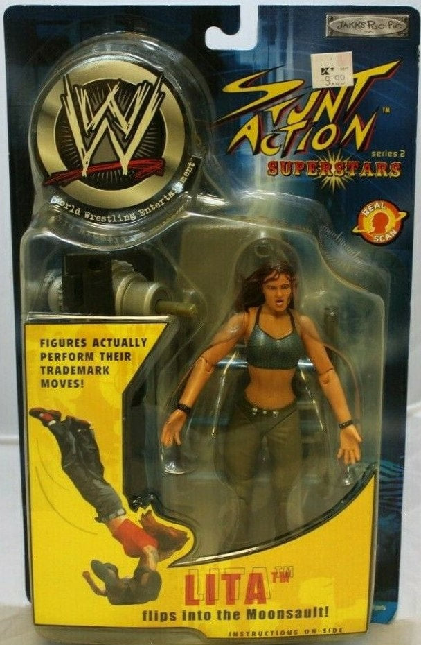 2002 WWE Jakks Pacific Titantron Live Stunt Action Superstars Series 2 Lita