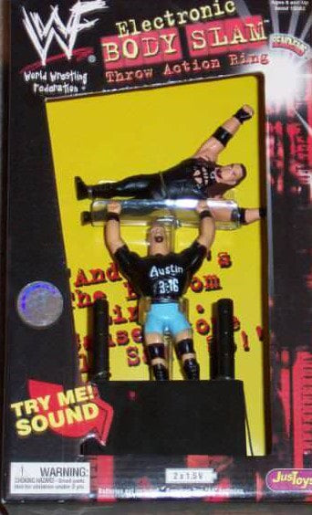 1999 WWF Just Toys Bend-Ems Electronic Body Slam [With Undertaker 