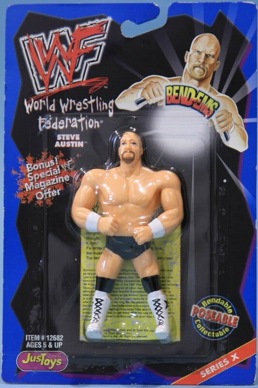 1998 WWF Just Toys Bend-Ems Series 10 Steve Austin – Wrestling