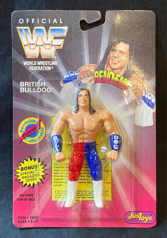 1995 WWF Just Toys Bend-Ems Series 2 British Bulldog