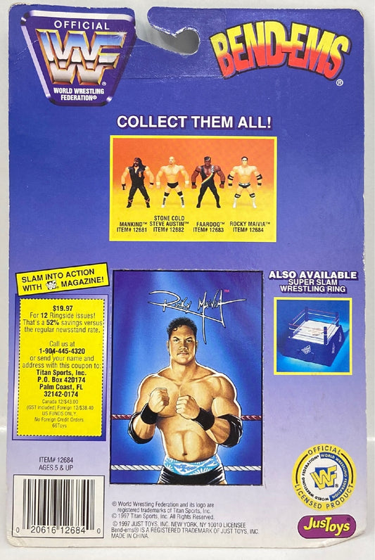 1997 WWF Just Toys Bend-Ems Series 5 Rocky Maivia