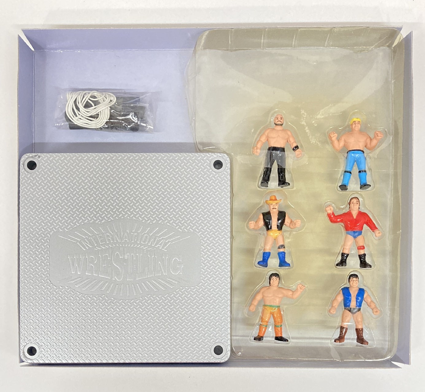 1999 Hinstar International Wrestling Bootleg/Knockoff Mini Figures 6-Pack with Ring