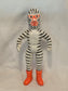 1969 Nakajima Seisakusho Tiger Mask Anime Great Zebra 10" Sofubi