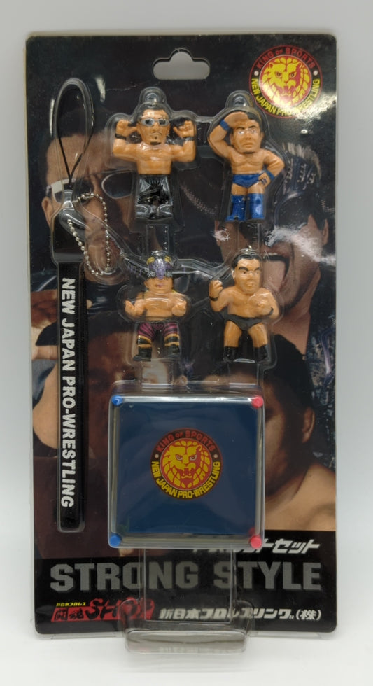 2002 NJPW Tohkon Shop Strong Style Figure Strap 4-Pack