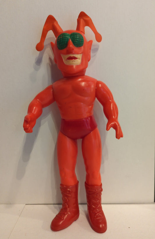 1969 Nakajima Seisakusho Tiger Mask Anime Red Death Mask 10" Sofubi