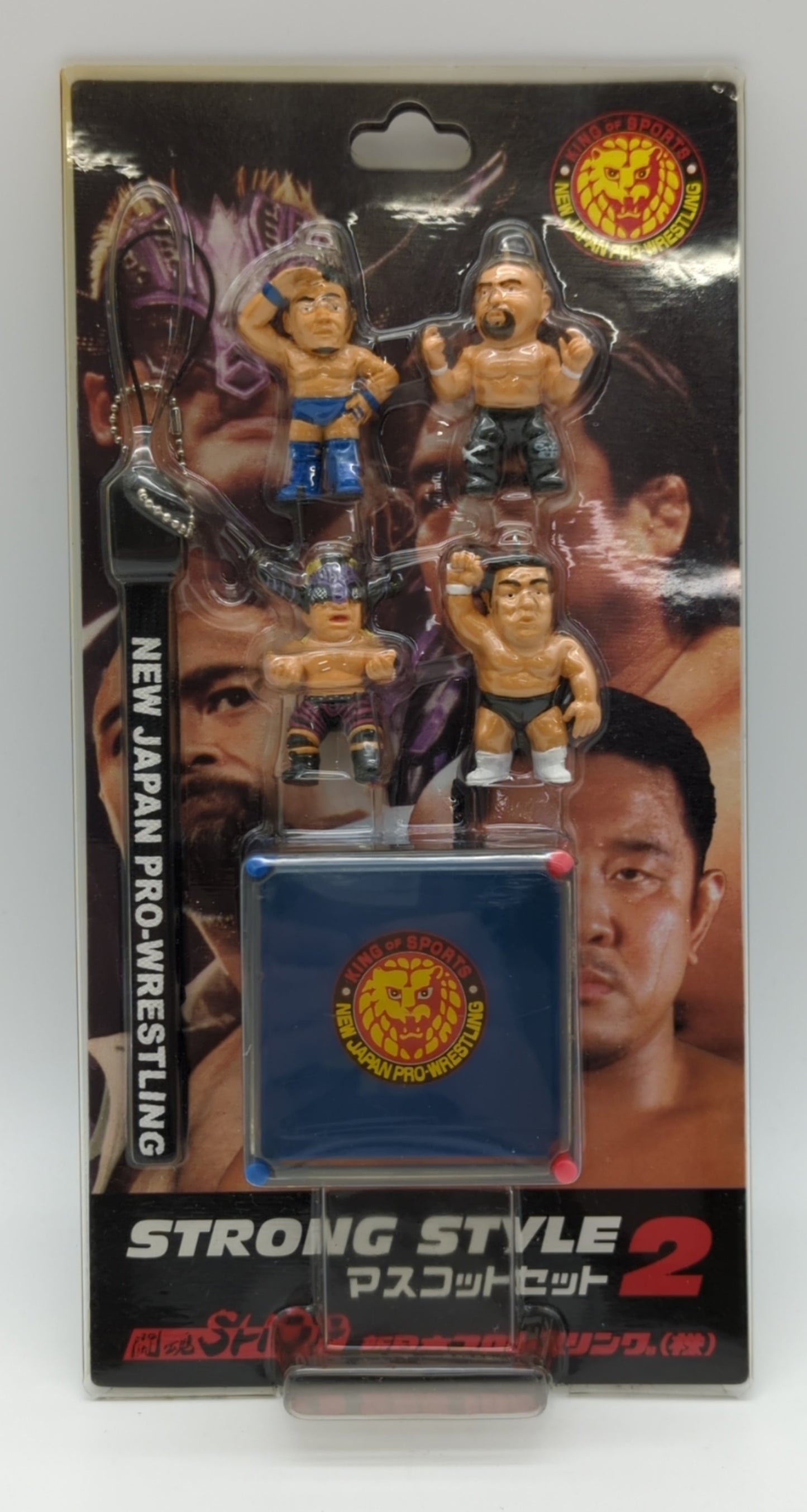 2001 NJPW Tohkon Shop Strong Style 2 Figure Strap 4-Pack