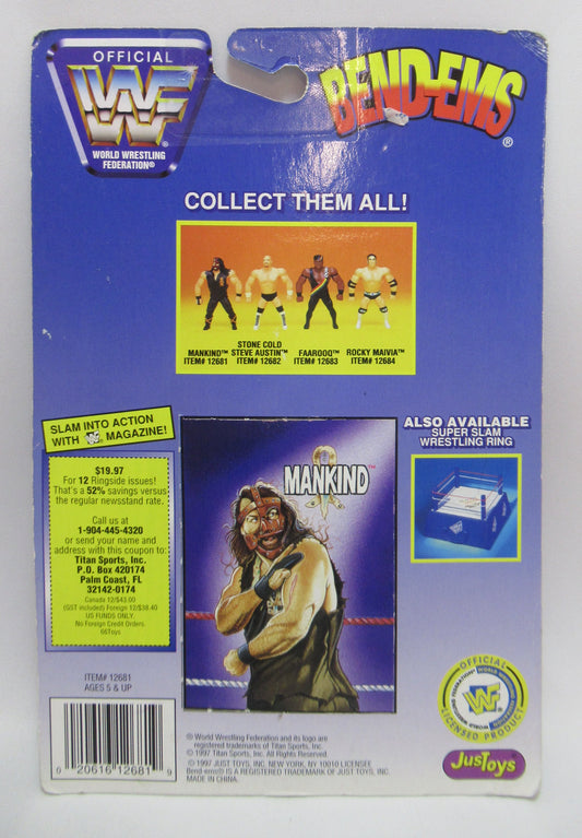 1997 WWF Just Toys Bend-Ems Series 5 Mankind
