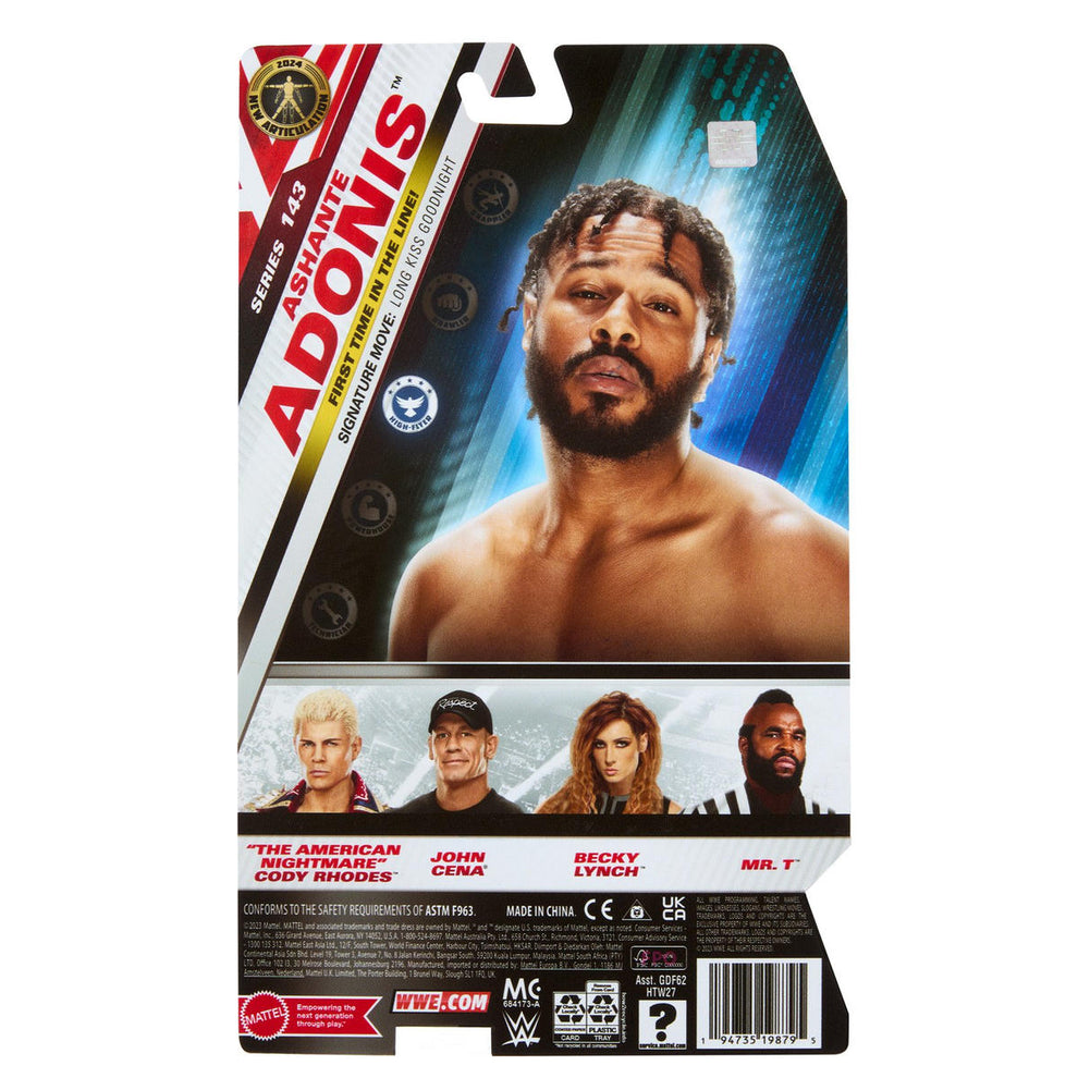 Mattel Action Figure WWE Ashante Adonis - Collezionabile 15,2 Cm Con 10 Punti Di Articolazione E TrueFX