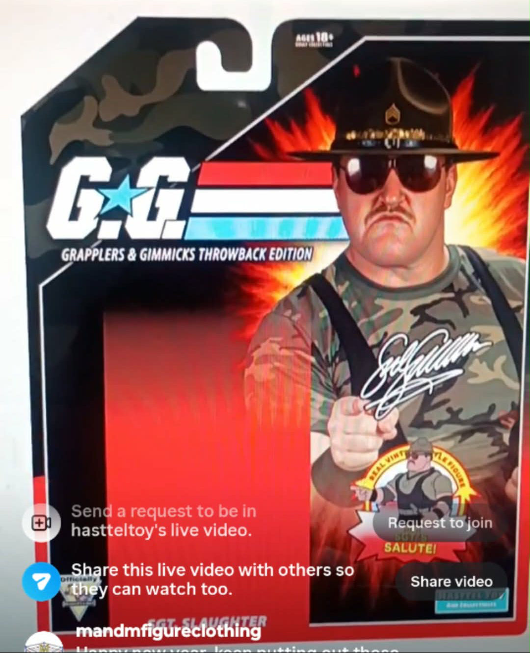 Hasttel Toy Grapplers & Gimmicks Sgt. Slaughter [Throwback Edition]