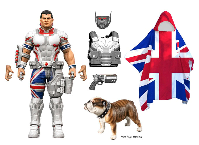 AMNX Action Figures The Federation "British Bulldog" Davey Boy Smith & Matilda [Battle of Wembley Edition]