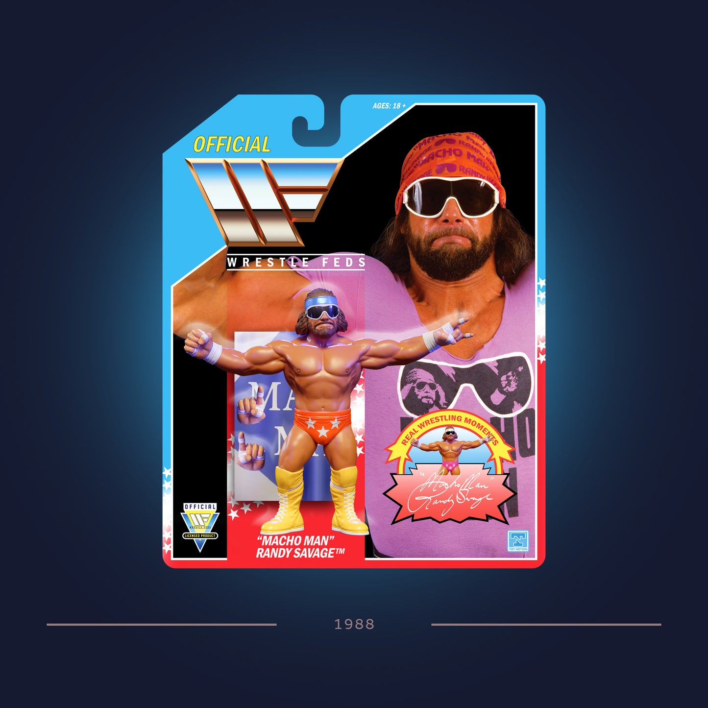 Toy Notion Wrestle Feds Series 2 "Macho Man" Randy Savage [March 1988]
