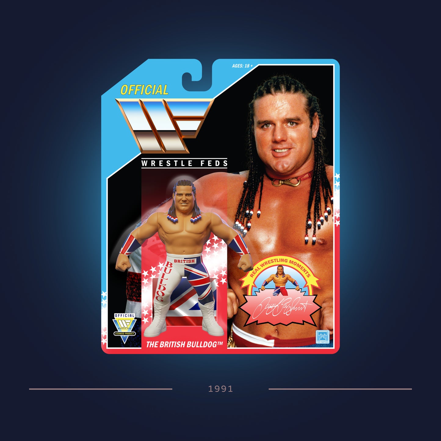 2026 Toy Notion Wrestle Feds Series 1 The British Bulldog [December 1991]