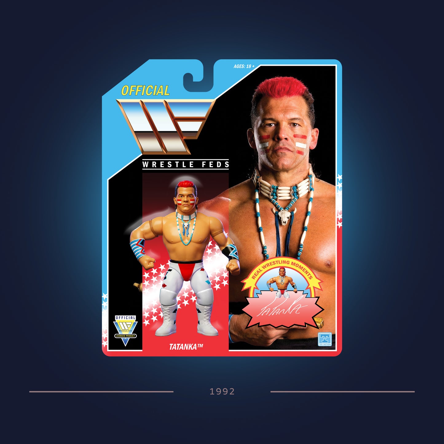 Toy Notion Wrestle Feds Series 3 Tatanka [April 1992]