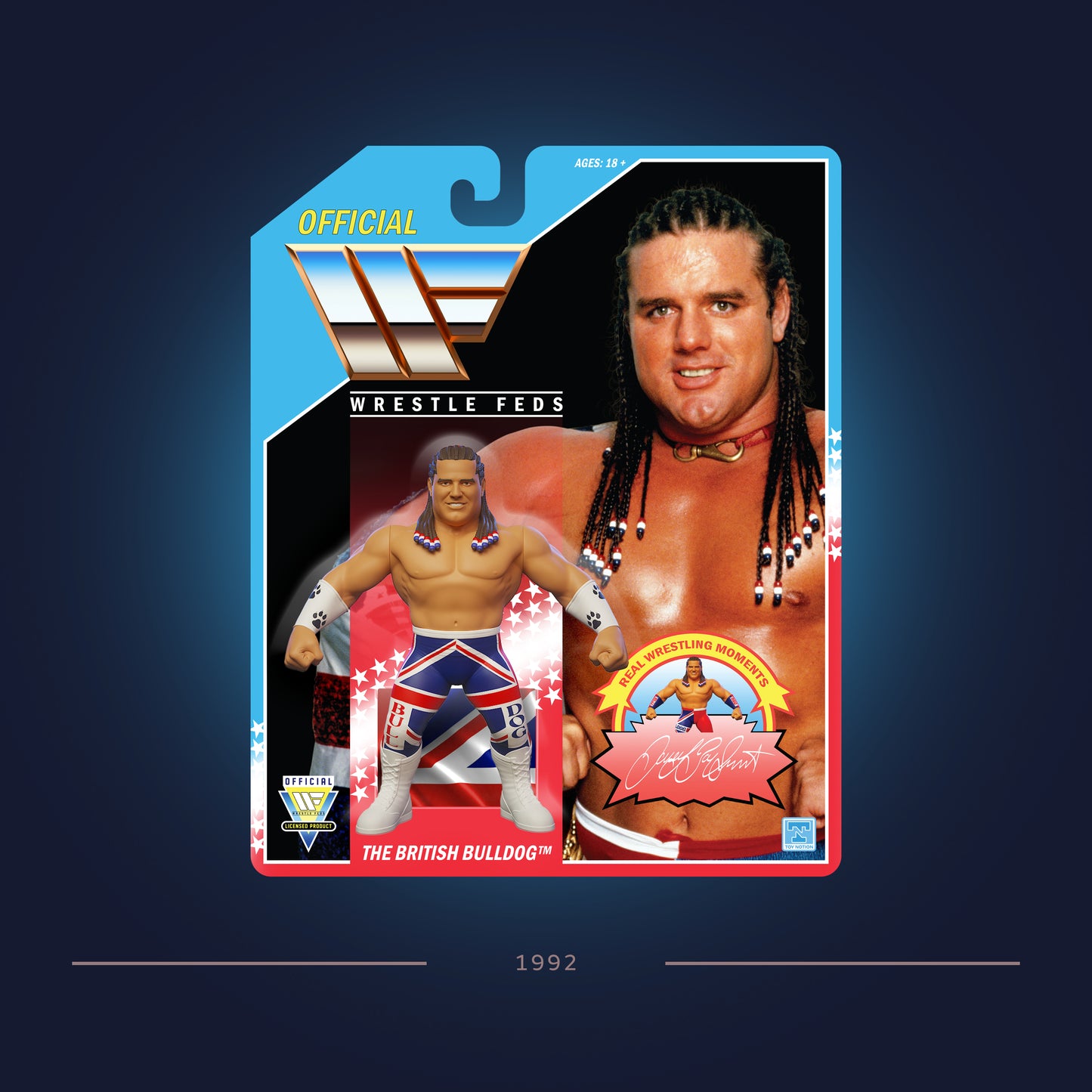 2026 Toy Notion Wrestle Feds Series 1 The British Bulldog [September 1992]