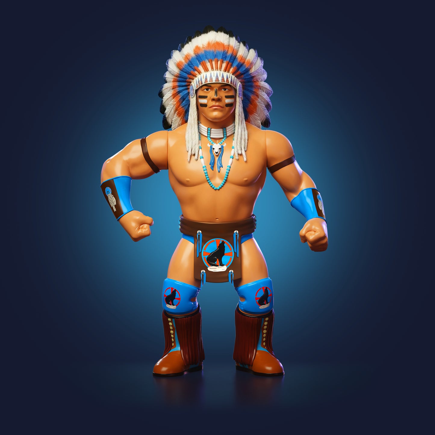 Toy Notion Wrestle Feds Series 3 Tatanka [January 1994]