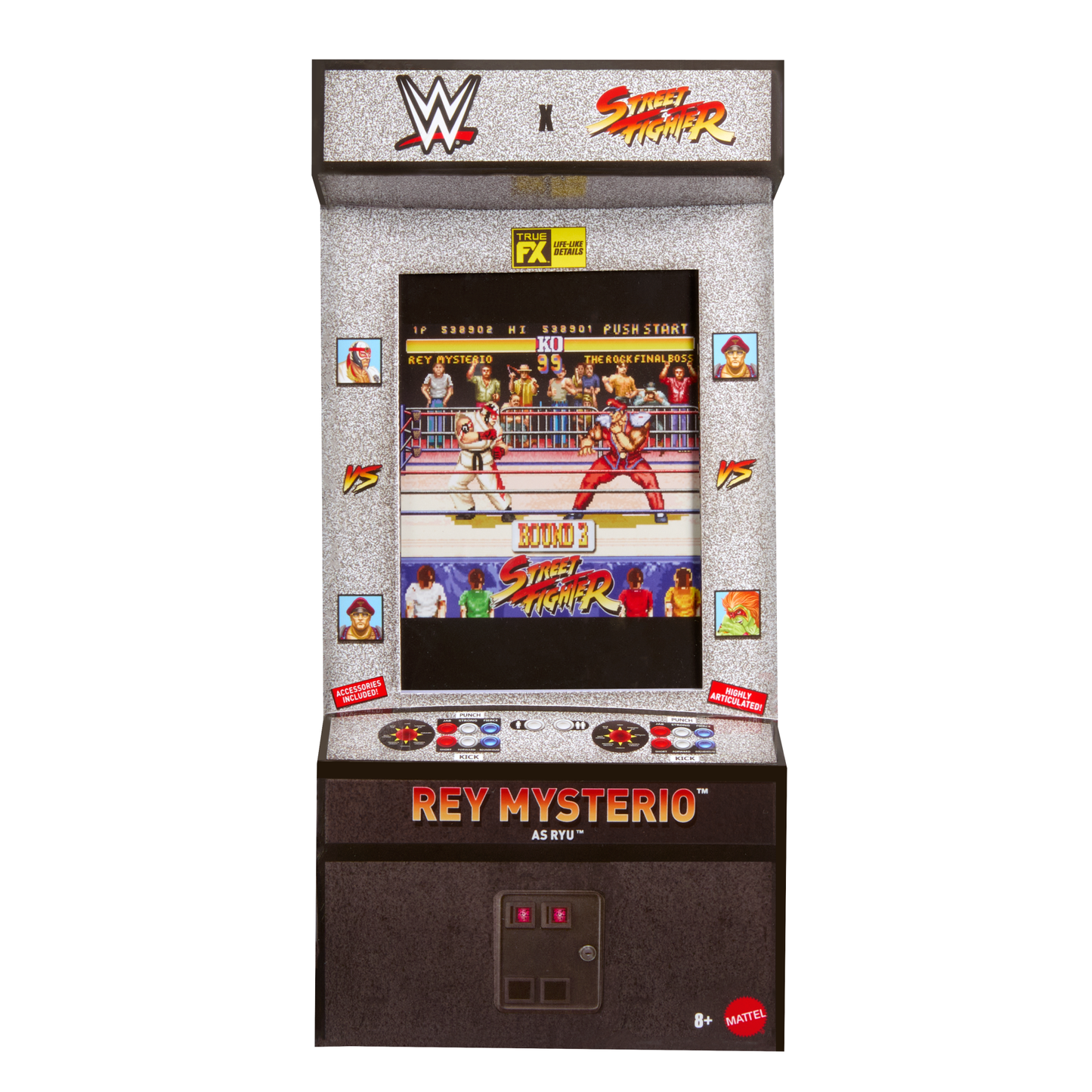 2026 WWE x Street Fighter Elite Collection Series 1 Rey Mysterio as Ryu [Exclusive]